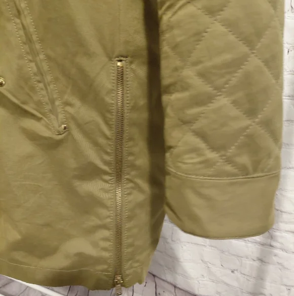 Zara Oliver Women's Khaki Green Fur-Trimmed Hooded Jacket.😍 - Picture 8 of 14